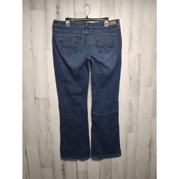 Levi's 545 Jeans Womens 16M Low Boot Cut Regular Fit Dark Wash Blue Cotton Blend - Picture 5 of 10